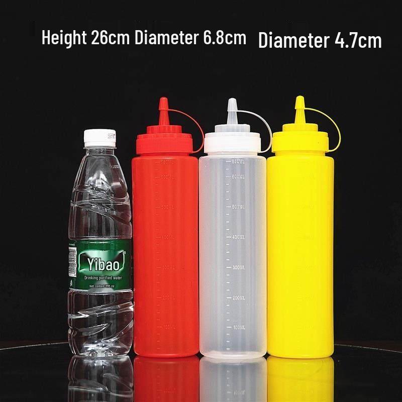 

ZISIZ 3-Pack Plastic Squeeze Sauce Bottles