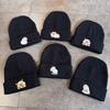 Fashion Knitted Hat With Capybara Embroidery Design Suitable For Daily Use