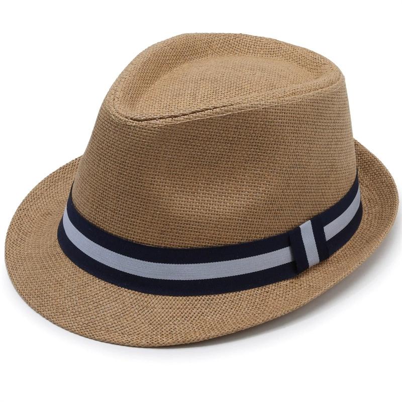 Letní slaměný klobouk na ochranu před sluncem Plážový klobouk proti slunci Pánský univerzální klobouk Jazz styl Britský styl Horký prodejní klobouk proti slunci