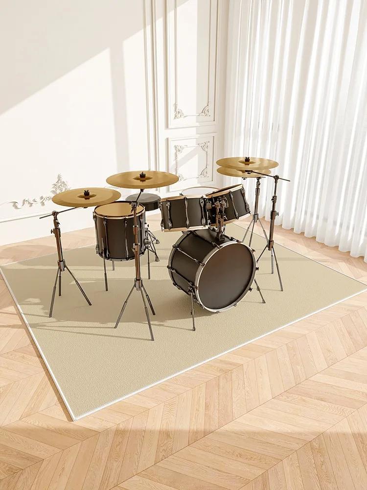 Simple Solid Piano Drum Carpet Thickened Shock Absorption Sound Insulation Non-slip Mat Light-luxury Living Room Bedroom Rug