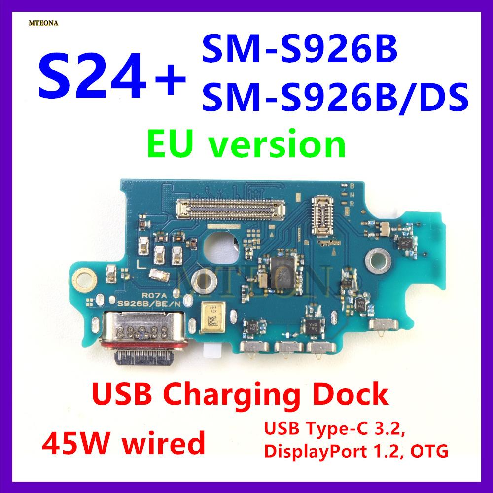 USB Charging Port Signal LCD Main Board NFC Coil Power Volume Flex Cable Earpiece LoudSpeaker Front Rear Camera For Samsung S24+