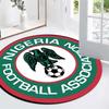 Nigeria Football Federation Eagle Soccer Circular Area Rug African National Team Round Floor Carpet Gaming Chair Living Room Bedroom Home Decor Mat