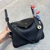 Bag Retro Soft Cowhide Lychee Pattern Portable Shoulder Crossbody Macaron