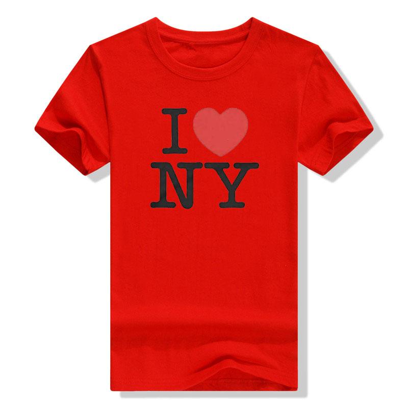 Ich liebe NY Damen Herren Unisex T-Shirt Tops Ich liebe New York T-Shirt Sprüche Zitat Buchstaben Bedruckte Outfits Streetwear Stil