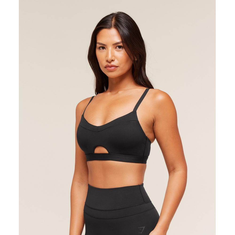 Gymshark Balkon Peekaboo Sport-BH Schwarz B4b6j Bb2j