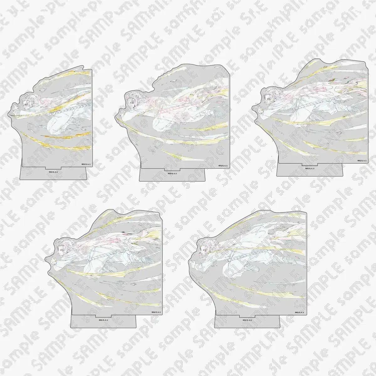 

Клинок и серьги Истребителя Демонов Ренгоку Кёдзюро Набор акриловых фигурок