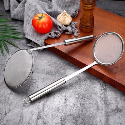 Nerezová ocel 304 Velká skimmerová naběračka Jemné síto Sítko Multifunkční síto na mouku Kuchyňské pomůcky