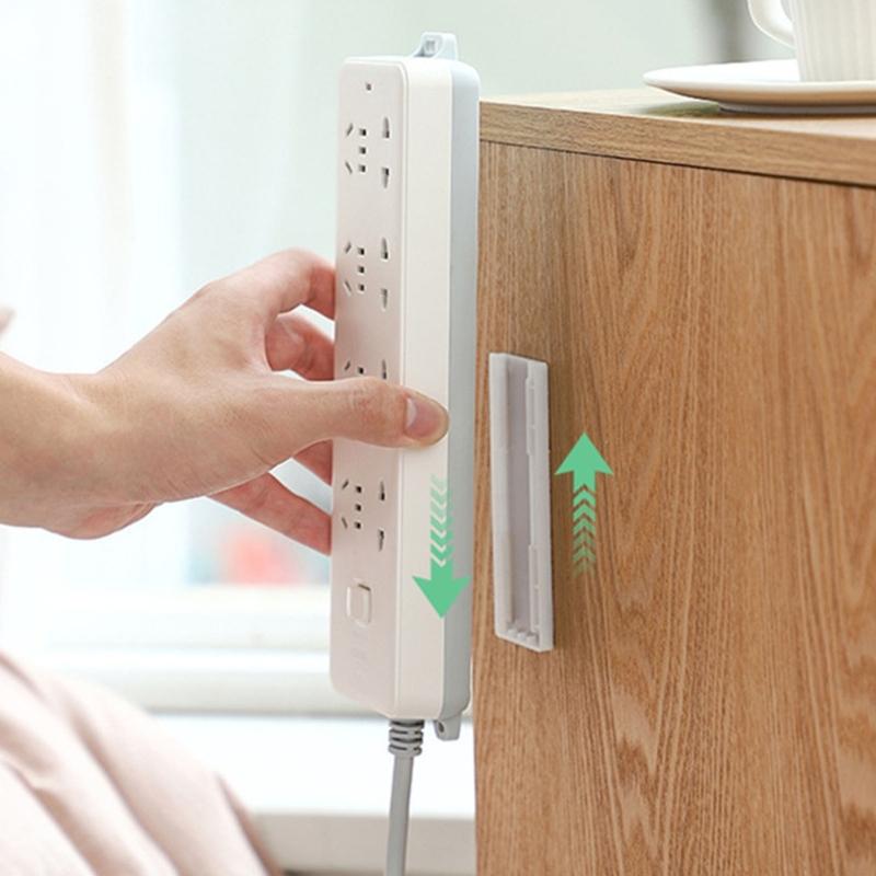 Wall Mount Adhesive Cable Organizers No Drill Cord Holder No Drill Cord Holder Tool for Power Strips Wall Installation