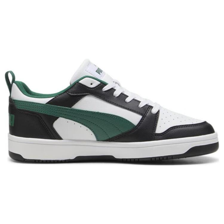 New PUMA Rebound V6 Low 'White Black Green' 392328-23