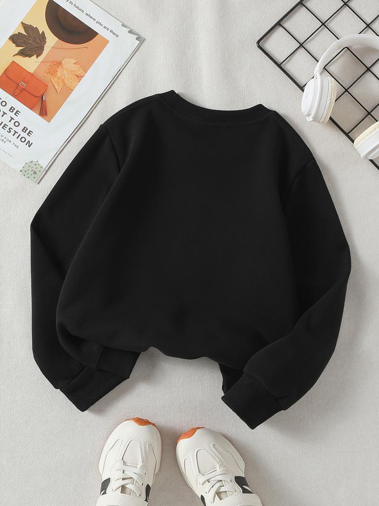 Valentine's Day Fashion Girls' Polyester Long-Sleeve Crewneck SweatshirtLove Cupcakes Hearts Roses Wings Soft
