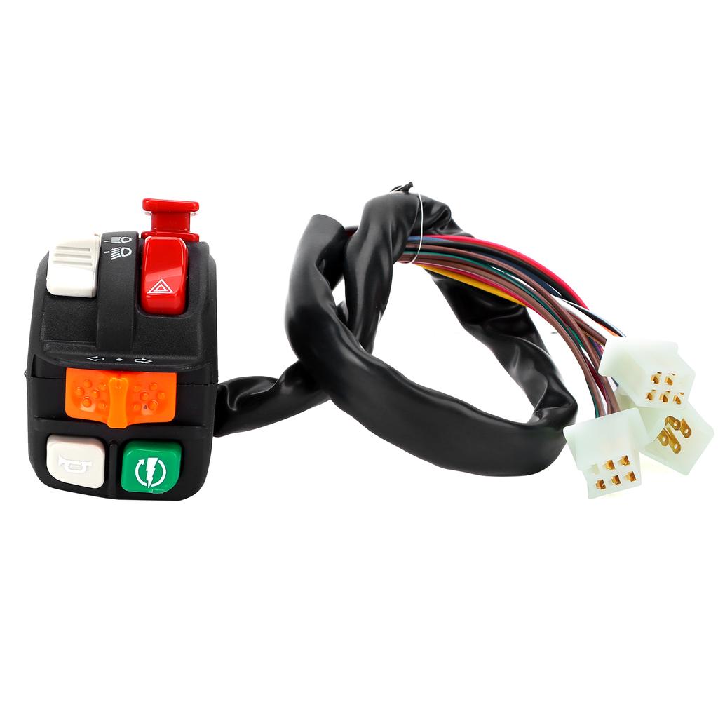 22mm Handlebar Switch High Low Beam Light Turn Signal Ignition Waterproof Control Button