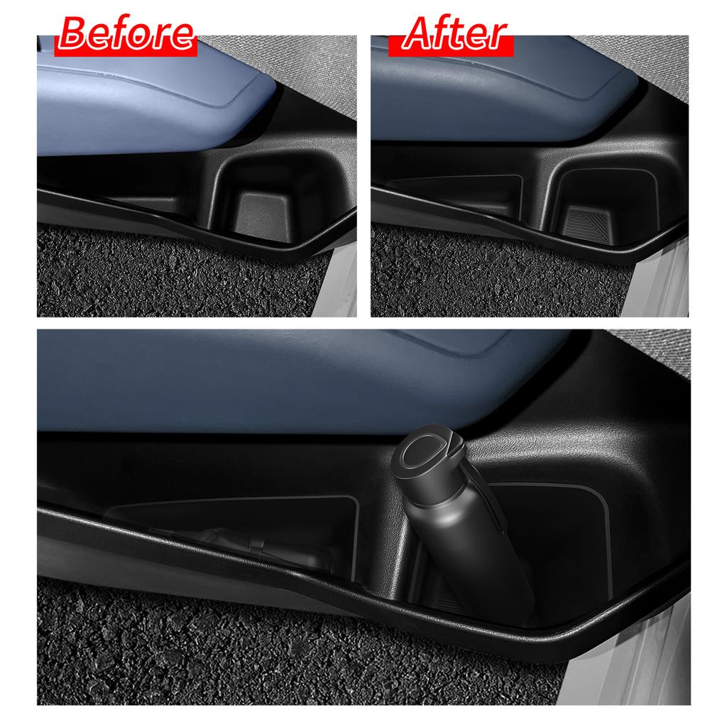 10Pcs for BMW X3 2025 Door Handle Side Storage Box Groove Gate Slot Anti-slip Tray Organizer Car Interior Accessories Black