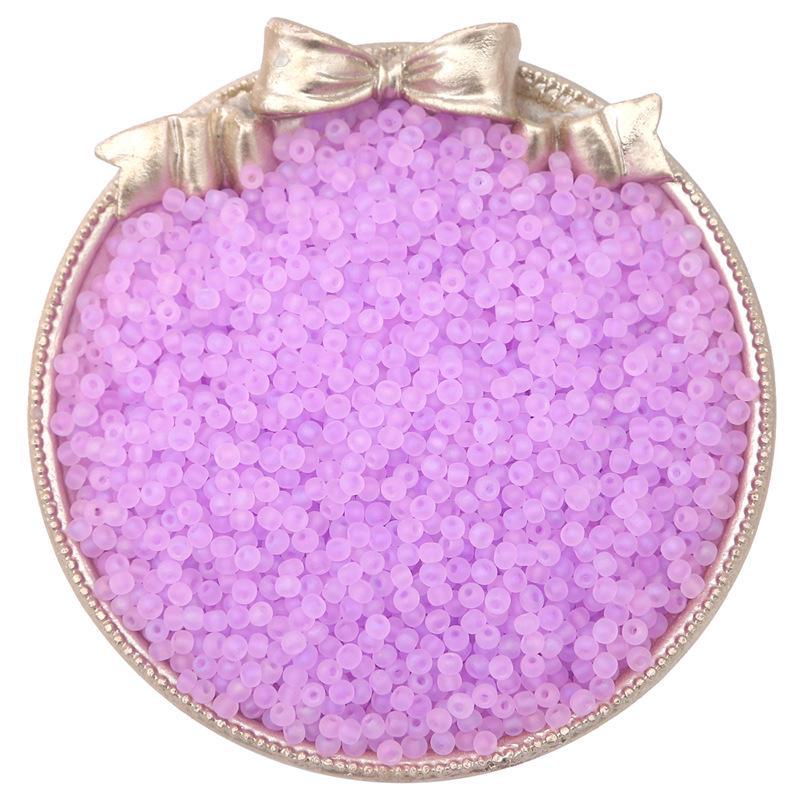 

Изготовленные вручную высококачественные стеклянные матовые рисовые бусины для создания украшений из бисера своими руками. 2mm, 10g/pack, about 660 pieces лиловый