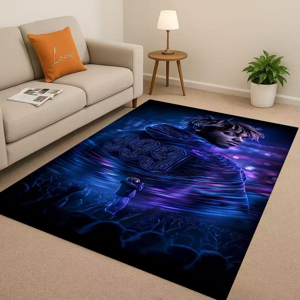 3D Classic Top Hip Hop Rapper Star Cartoon Art Living Room Non-Slip Area Rug Carpet for Bedroom Playroom Sofa,Home Decor Doormat