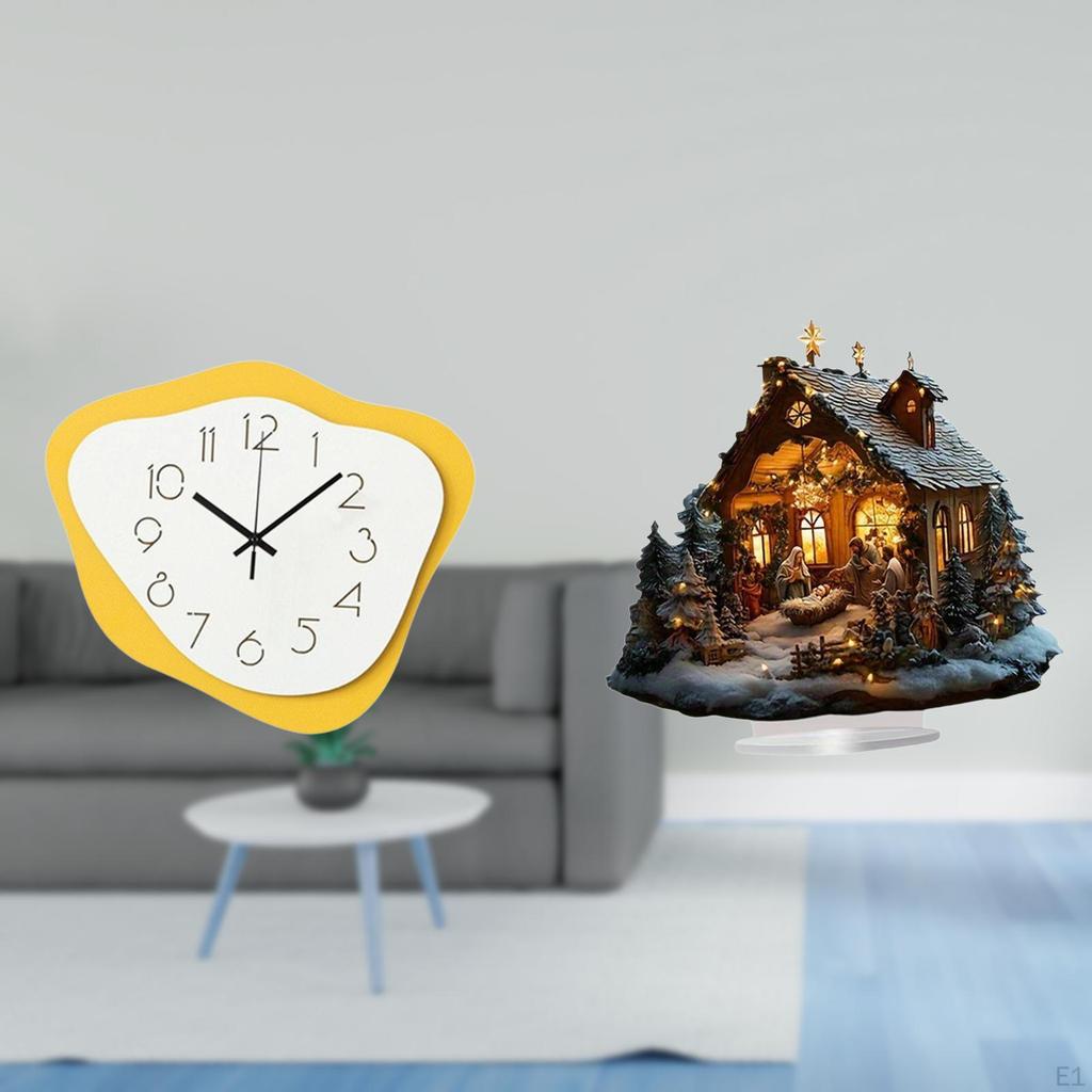 Modern Acrylic Wall Clock And Freestanding Decorative Table Ornament for Office Home Festival