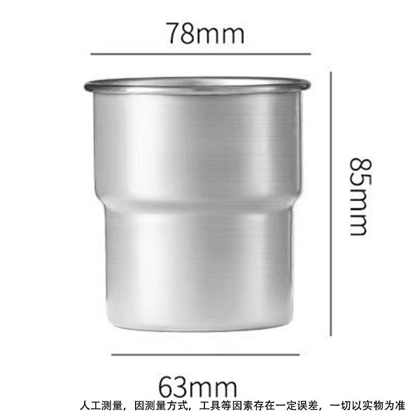 

Портативная походная кухонная чашка для походов с рюкзаком, кофейная чашка из нержавеющей стали для кемпинга на открытом воздухе, не допускающая ожогов, чайная чашка серебряный