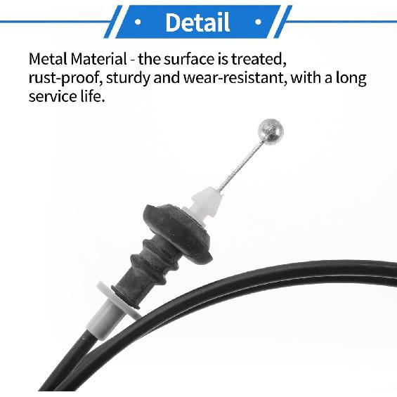 Hood Release Cable No.BP4K56720 Hood Latch Cable for Mazda 3 2004-2009 1 Pcs