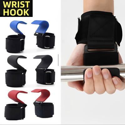 2Pcs Non-Slip Weight Lifting Hooks Premium Straps for Deadlift Pull Up Exercise Fitness Training