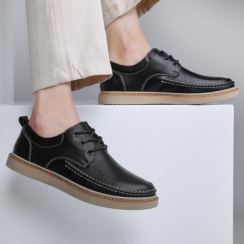 Handgefertigte lässige Lederschuhe für Herren, flache Schuhe