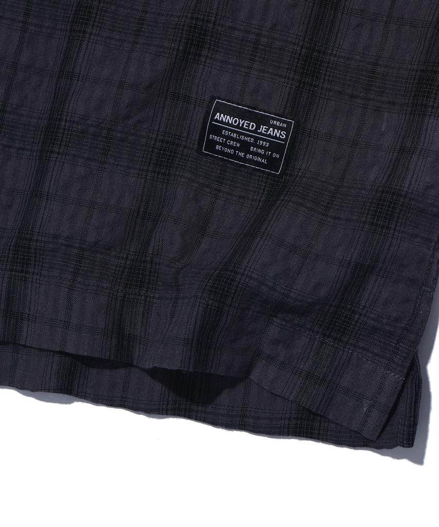 Eonoideu Essential Seersucker Check Shirt Lq2Yu343_Charcoal