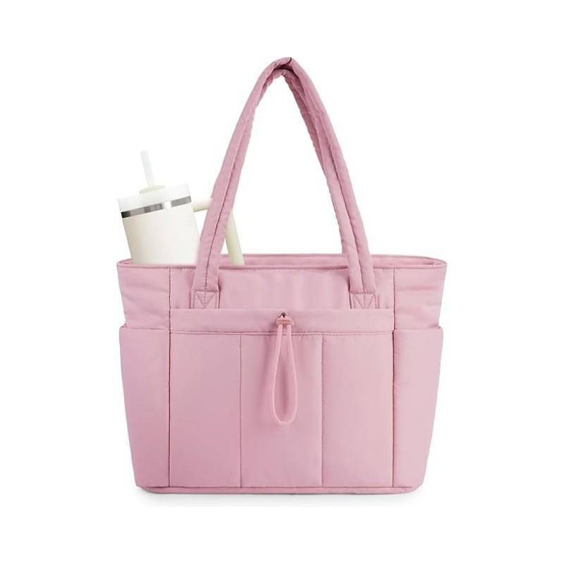 Borsa Tote Casual da Donna in Nylon con Cerniera Custodia per Laptop per Viaggi e Uso Quotidiano