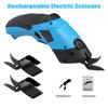 3,6V Handliche Elektrische Schere Wiederaufladbarer Kartonschneider Akku Papierbastelschere Teppich Leder Stoffschneideschere