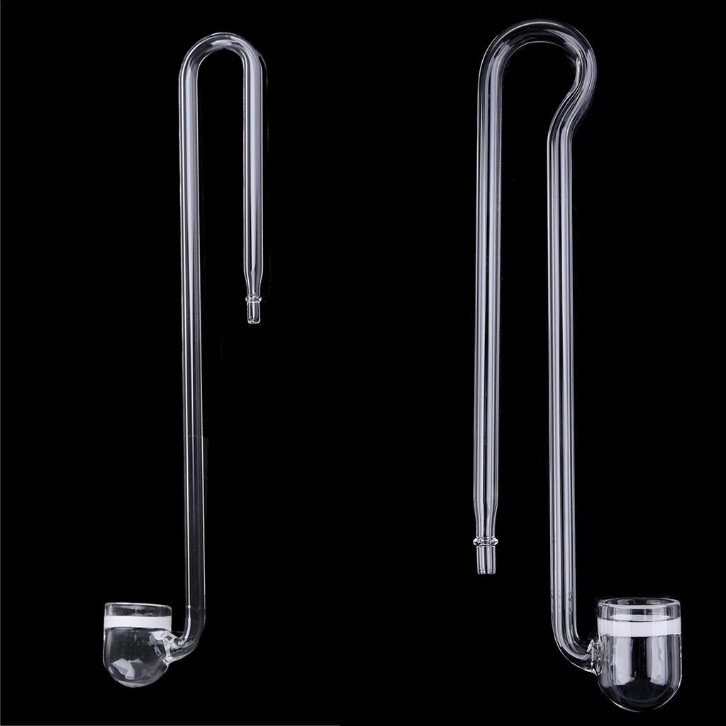 Glass CO2 Diffuser U Shaped R Shaped for Aquarium Planted for Tank Clear Glass Aquarium Supply Accessories 7.9" Length