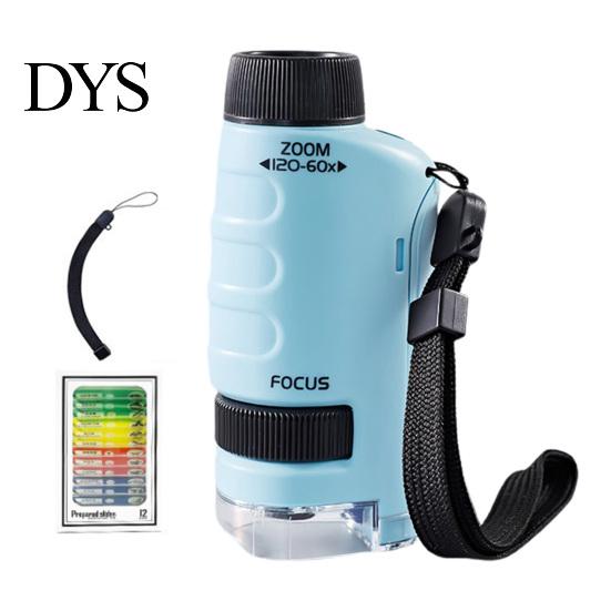Portable Kids Microscope 1 Set Children's 60x-120x Magnification Science Exploration Tool For Children for School Outdoor Adventure Educational Toy