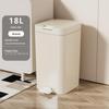 High-End Large Capacity Plastic Foot Pedal Trash Can for Bathroom and Living Room