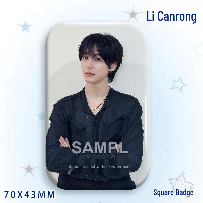 Li Canrong Concert Star Badge Laser Sticker Brooch Ornament