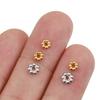 50pcs Stainless Steel Gold Color Daisy Spacer Beads Mini Spacer Beads Charms Pendants for Bracelet Necklace Jewelry Making DIY