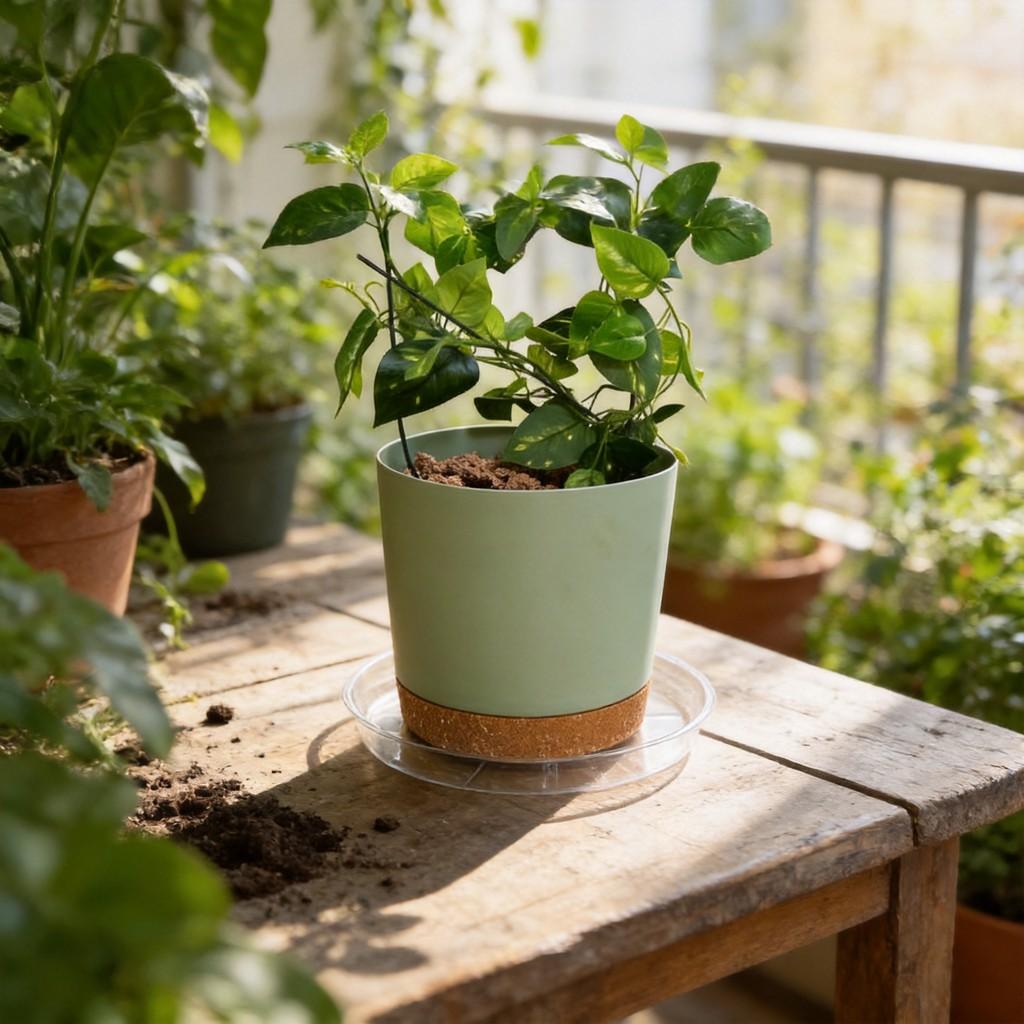 Plastic Flower Pot Tray With Pet Material And Dustproof Design For Garden And Home Use