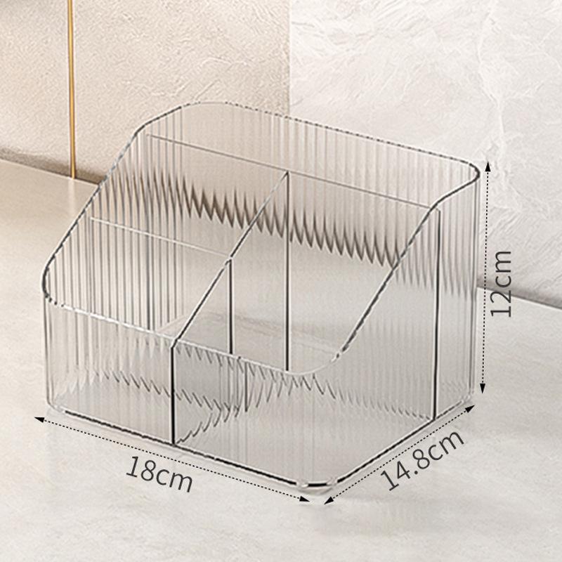 Thick Transparent Makeup Brush & Pen Holder, Divided Storage Box, Lipstick Display Rack