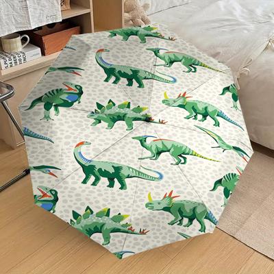 1PC Dinosaur Pattern Umbrella-8-Rib Reinforced, Automatic Open, Lightweight & Durable, Fashion Accessory for Outdoor-D327