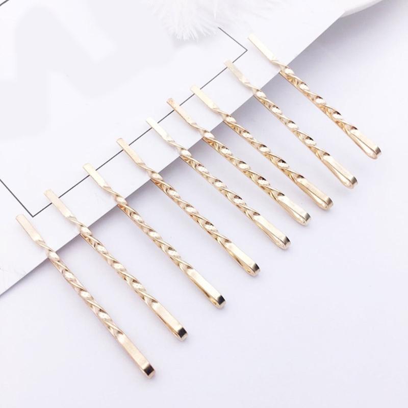 Creative Twisted Bobby Pins Hair Clip for Girls Kid Barrettes Sparkling Golden Handmade Hairpins Lovely Hairpin
