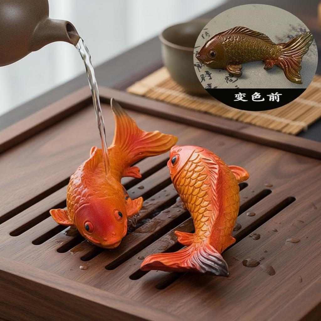 Color Changing Brew Pet Artisanal Look Color Changing Aquatic Creature Figurine Desktop Decoration for Office Desk