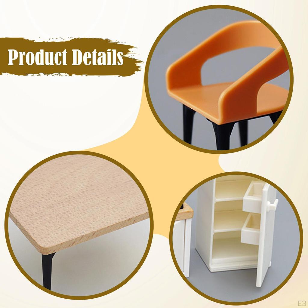 Dollhouse Furniture Set Decor Hobby Crafts Life Scene Props Miniature Toys