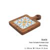 Acacia Wood Flower Tile Trivet: Wooden Anti-Scald Heat Insulation Pad for Dining Table and Ceramic Tableware.