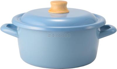 Fuji Enamel Cotton Plus Auflaufform, 20 cm, aschblau, CTP-20W.AB