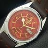 VINTAGE REFURBISHED SEIKO 5 AUTOMATIC 6309A JAPAN MENS RED DIAL WATCH A443347-5
