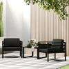 VidaXL Simple Sofas 2 Pcs with Cushions Aluminium Anthracite