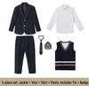 Kinder Schuluniform im britischen Stil: Frühling/Herbst Kindergarten & Grundschule Aufführung Festliche Kleidung Set