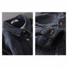 Men's Corduroy Casual Button Down Shirt with Chest Pocket, Retro Loose Fit Long Sleeve Shirt