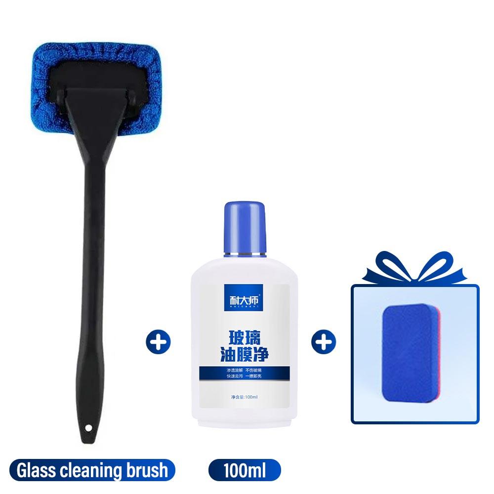 Car Cleaning Wash Tool with Oil Film Remover Microfiber Auto Window Cleaner Brush Kit Inside Glass Windshield Wiper Accessories