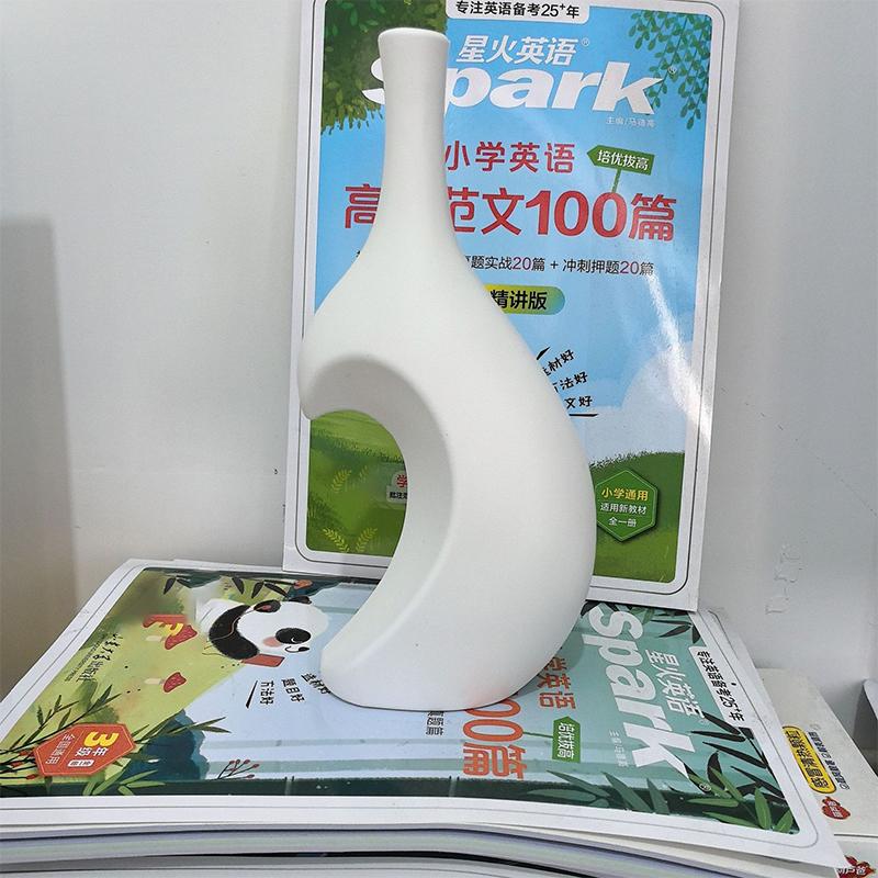 אגרטל פרחים לא סדיר רטרו יצירתי חיקוי קרמיקה פלסטיק אגרטל פרחים קישוט למשרד בסלון