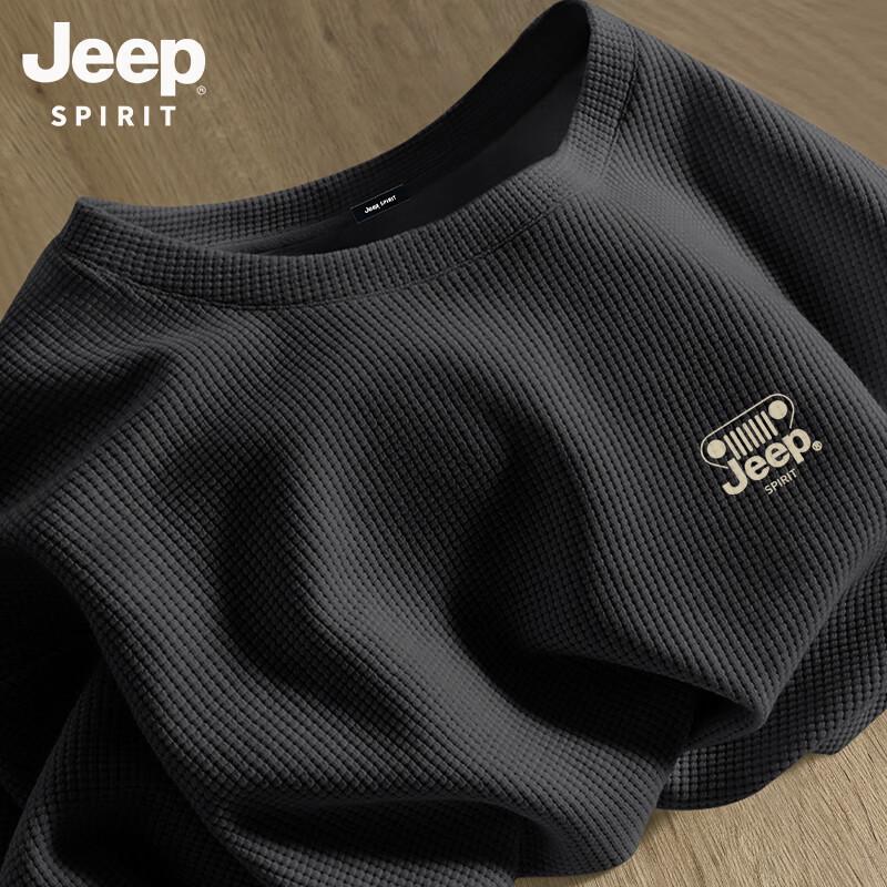 JEEP SPIRIT Men s Waffle Knit Short Sleeve T-Shirt L