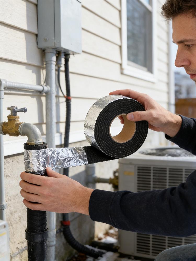 1 Roll Pipe Insulation Cotton Insulation Tape Outdoor Pipe Waterproof Thickened Cold-Proof Winter Outdoor Freeze Protection Tape