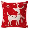 Federa Cuscino di Natale Fiocco di Neve Alce Albero di Natale Stampa Federa Cuscino Stile Nordico