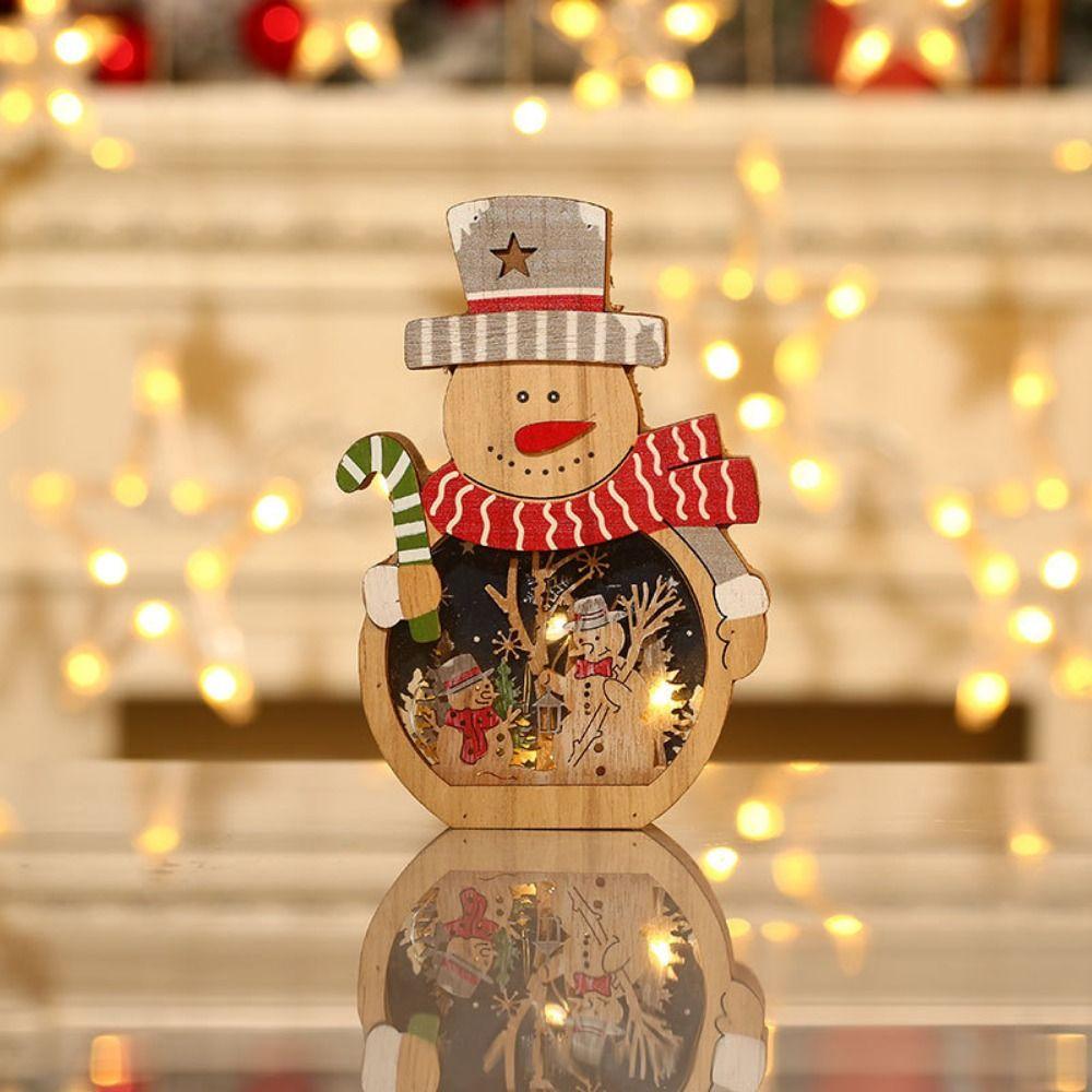 Household Santa Snowman Ornament Creative Christmas Light  Luminous Decor