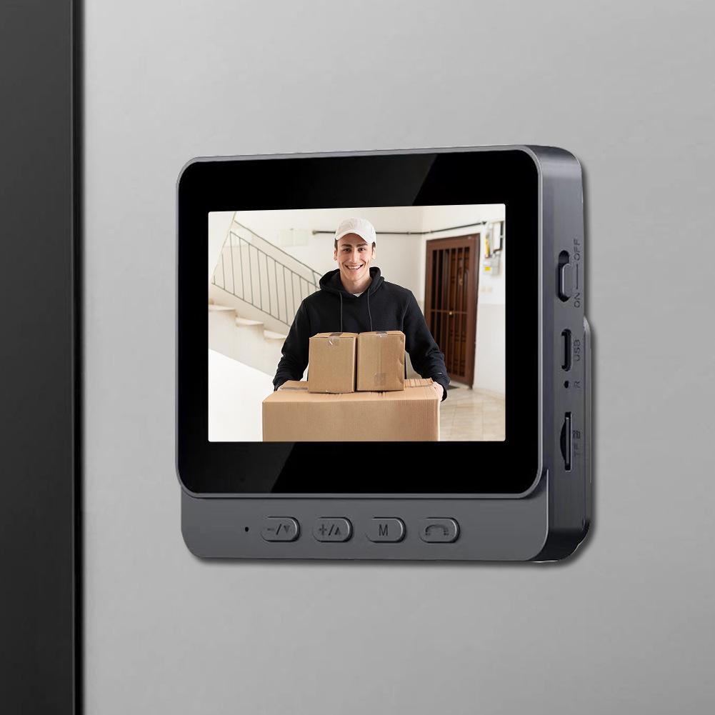 Wireless Visual Smart Doorbell with Screen, Voice Intercom, and Infrared Night Vision Monitoring.